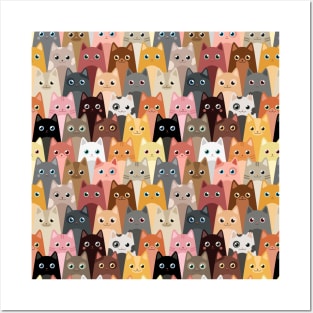 Cats Pattern Posters and Art